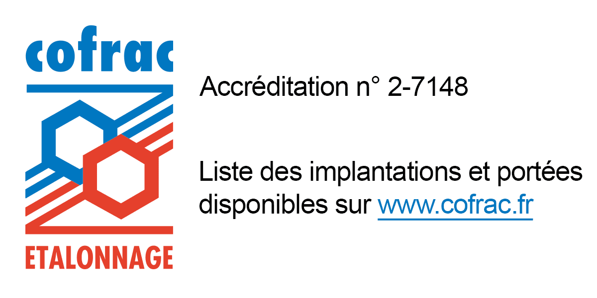 Cofrac étalonnage n° 2-7148